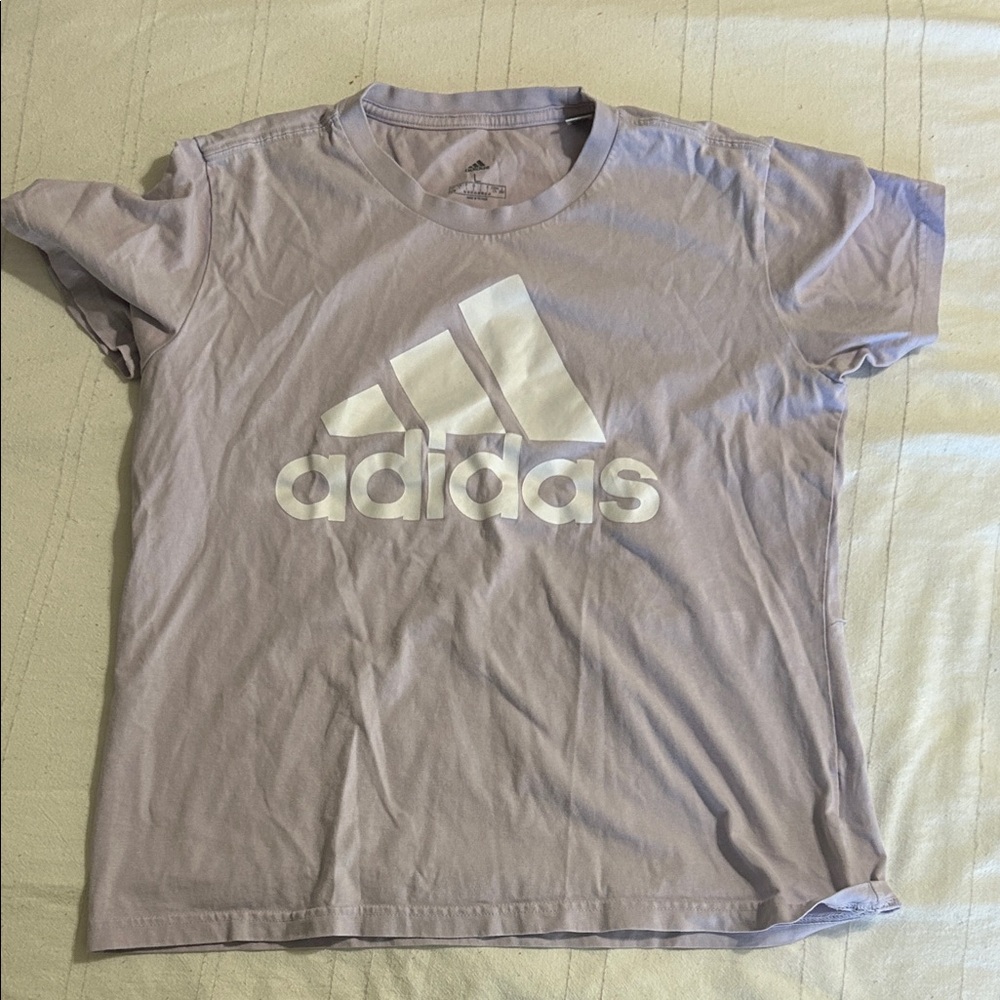 Adidas Lavender Tee with White Logo